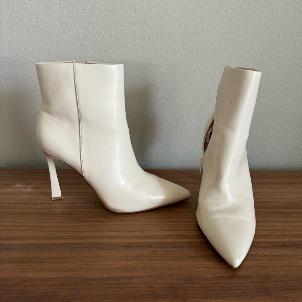Mix no. 6 White Stiletto Ankle Bootie
